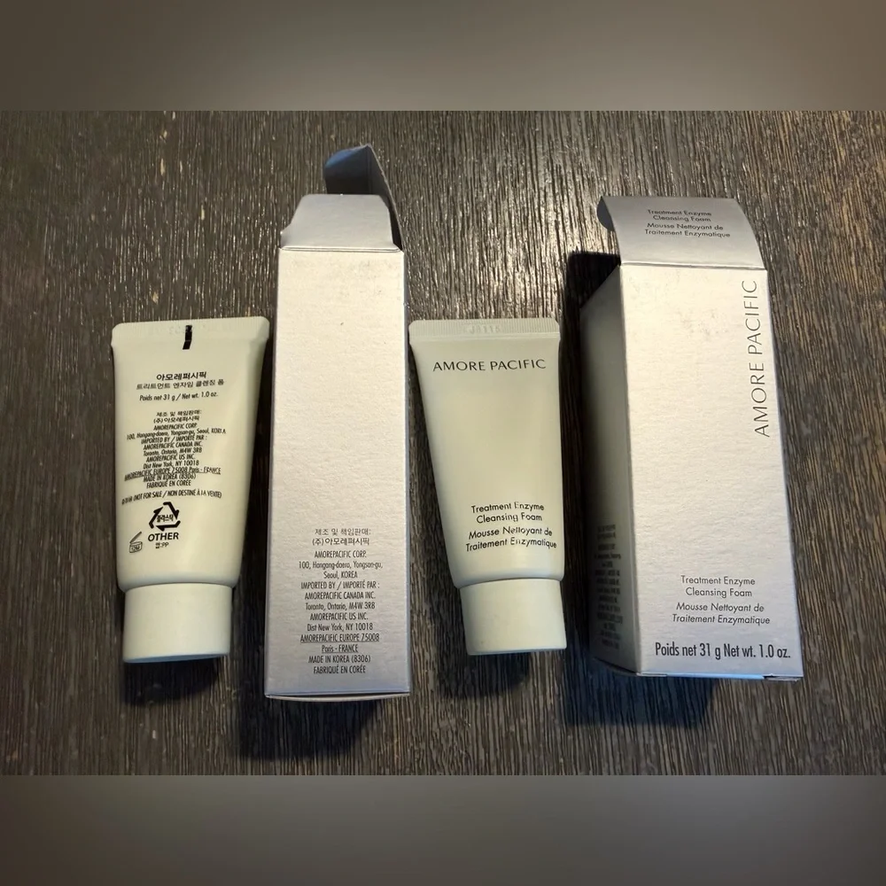 2 x Amore Pacific Treatment Enzyme Cleansing Foam DELUXE travel size 1 oz